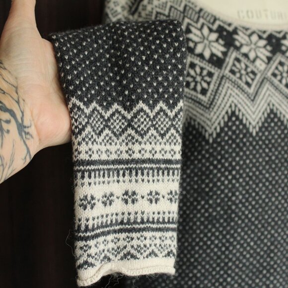 L.o.g.g. H&M Womens Sweater, Size Small, Gray and White Nordic Style, Lightweigh - Picture 12 of 12